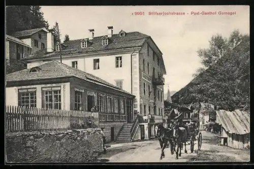 AK Gomagoi, Stilfserjochstrasse, Post-Gasthof Gomagoi