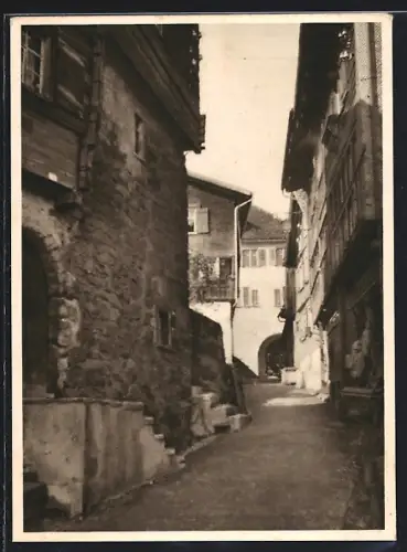 AK Werdenberg b. Buchs, Strassenpartie mit Wohngebäuden