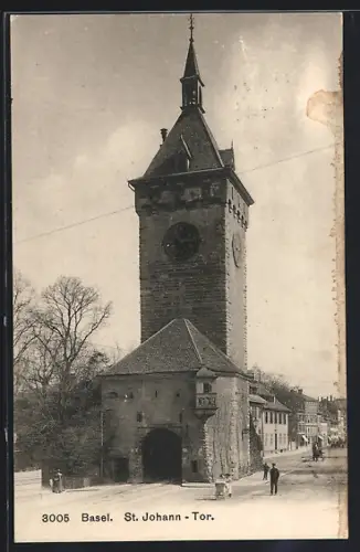 AK Basel, Blick auf das St. Johann-Tor