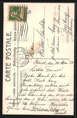 AK Basel, Blick auf das St. Johann-Tor