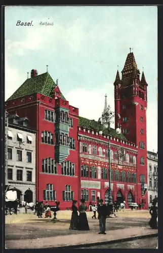AK Basel, Strasse am Rathaus