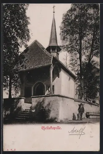 AK Küssnacht, Blick auf die Tellskapelle