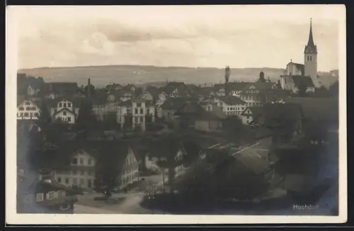AK Hochdorf, Ortsansicht aus der Vogelschau