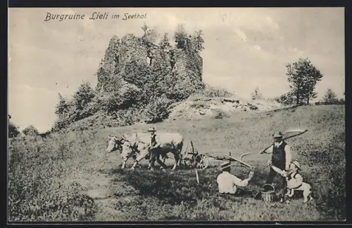 AK Lieli, Burgruine im Seethal