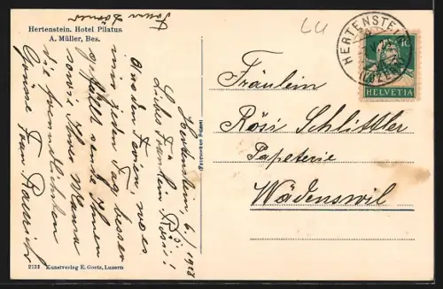 AK Hertenstein /LU, Hotel Pilatus