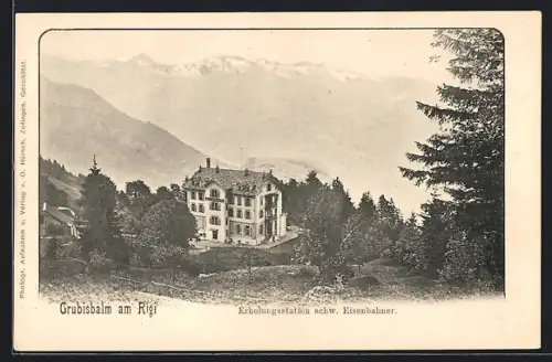 AK Vitznau, Grubisbalm am Rigi, Erholungsstation schw. Eisenbahner