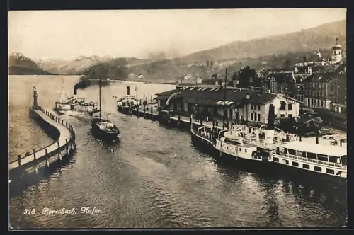 AK Rorschach, Blick auf den Hafen