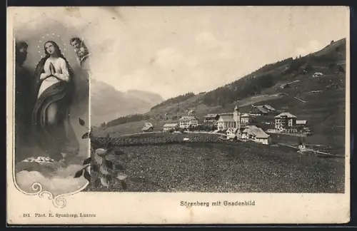 AK Sörenberg, Ortsansicht mit Gnadenbild