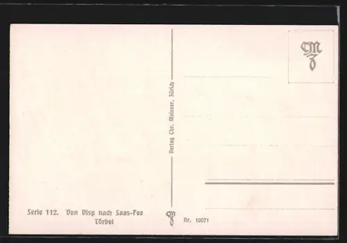 AK Törbel, Ortspartie mit Wohnhäusern