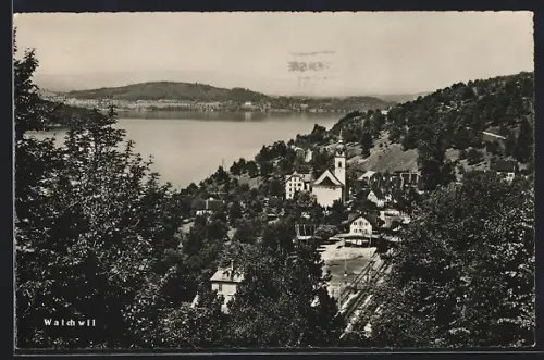 AK Walchwil, Ortsansicht v. Pension Aesch