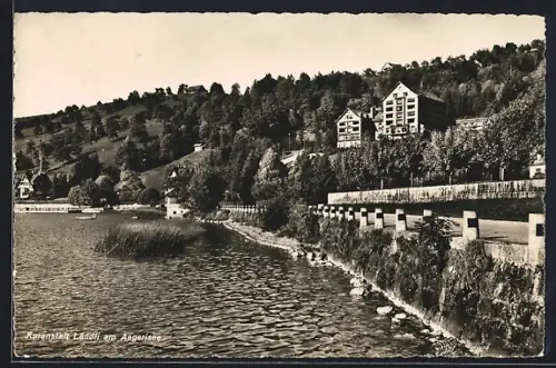 AK Oberägeri, Ländli am Aegerisee, Kuranstalt Ländli vom Wasser aus