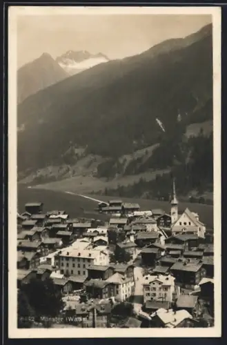 AK Münster, Gesamtansicht mit Alpenpanorama
