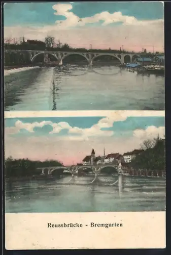 AK Bremgarten /AG, Ansicht der Reussbrücke