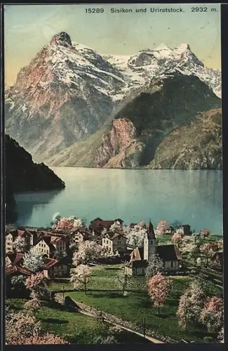 AK Sisikon, Teilansicht bei Kirche mit Urirostock