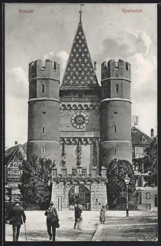 AK Basel, Passanten am Spalentor