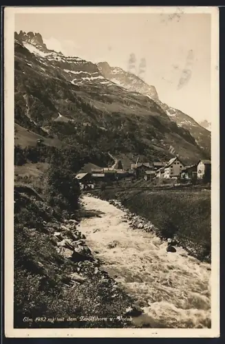 AK Elm, Ortsansicht mit dem Zwölfihorn und Vorab