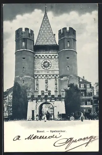 AK Basel, Blick auf das Spalentor