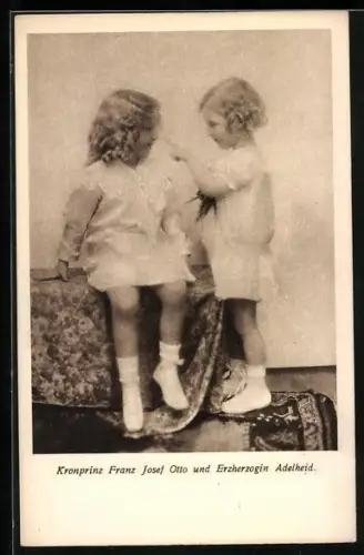 AK Kronprinz Franz Josef Otto von Österreich und Erzherzogin Adelheid