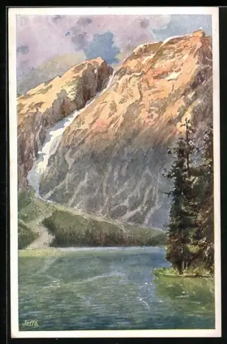 AK Deutscher Schulverein NR. 414: Pragser Wildsee mit dem Seekofel