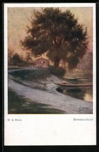 AK Deutscher Schulverein NR 1209: Künstler W. H. Braun: ein Sommerabend