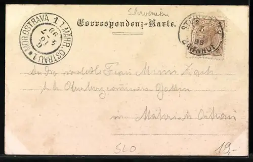 AK Steinbrück, Bahnhof, Cementfabrik, Wasserleitung