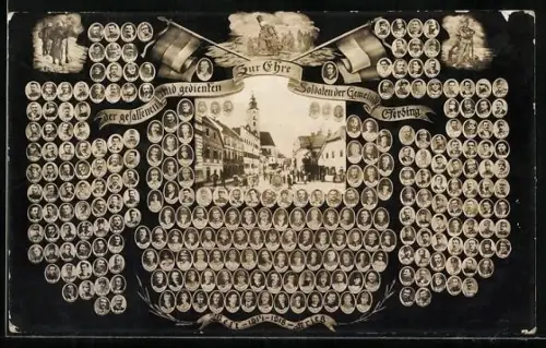 AK Eferding, Porträts der gefallenen Soldaten der Gemeinde