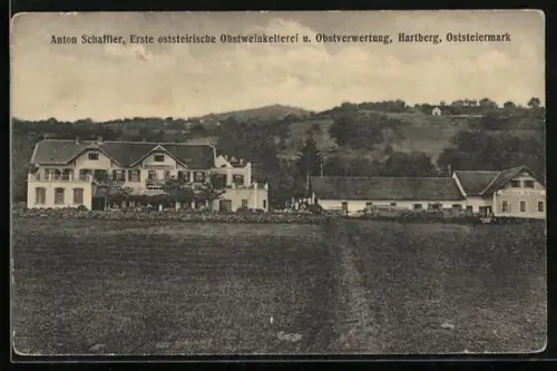 AK Hartberg /Oststeiermark, Obstweinkelterei und Obstverwertung von Anton Schaffler