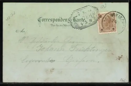 Mondschein-Lithographie Traunkirchen, Sennensteintunnel, Partie im Ort, Bergpanorama im Vollmondlicht