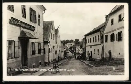 AK Hofkirchen /Mühlkreis, Strassenpartie im Zentrum