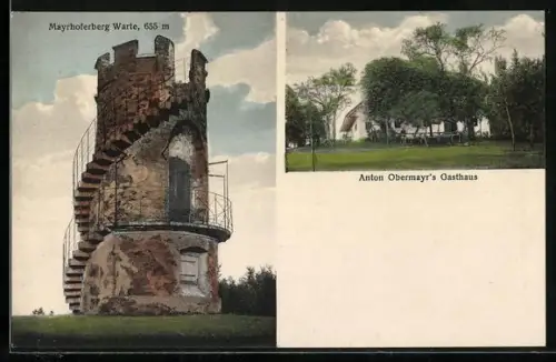 AK Stroheim, Mayrhoferberg, Anton Obermayr`s Gasthaus, Mayrhoferberg Warte