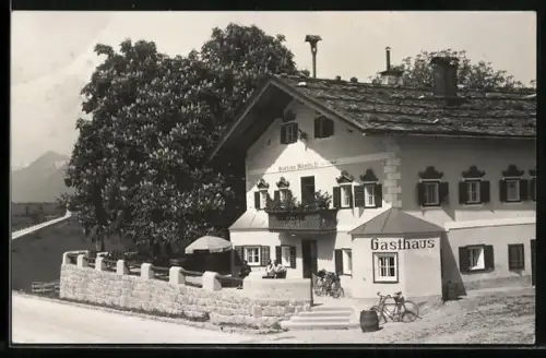 Foto-AK Kundl, Gasthaus Möslbichl