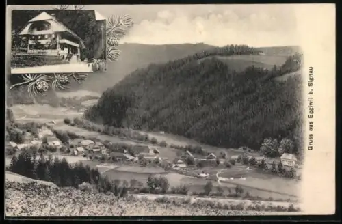 AK Eggiwil b. Signau, Ortsansicht aus der Vogelschau
