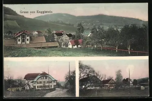 AK Enggistein, Verschiedene Ortsansichten und Strassenpartie