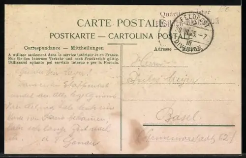 AK Lyss, Ortspartie mit Gasthof zum Hirschen