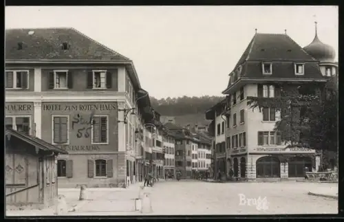AK Brugg /Aargau, Hotel-Restaurant zum Roten Haus