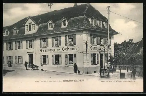 AK Rheinfelden, Gasthaus zum Ochsen, Bes. Wilh. Reicheri-Suter
