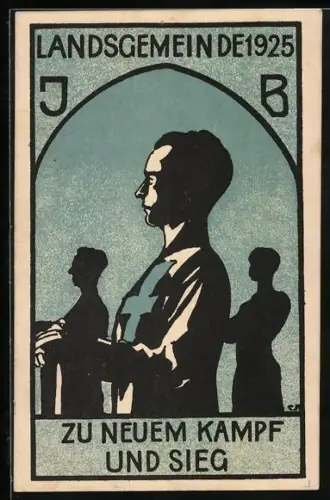 AK Brugg, Landsgemeinde 1925, Zu neuen Kampf und Sieg, Blaues Kreuz