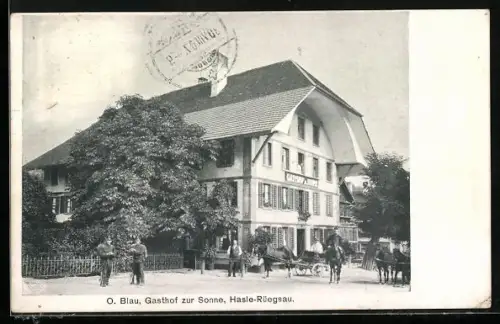 AK Hasle-Rüegsau, Gasthof zur Sonne, O. Blau