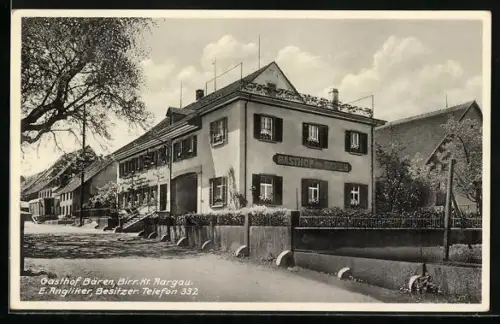 AK Birr /Aargau, Gasthof zum Bären, Besitzer E. Angliker
