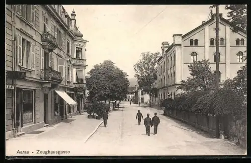 AK Aarau, Partie in der Zeughausgasse, Schweizer Soldaten