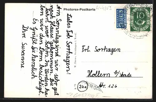 AK Steinhagen i. Westf, Gasthof zum Steinhäger Häuschen