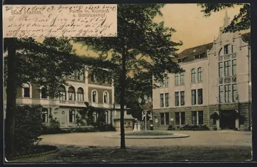 AK Bad Hamm, Partie m. Gasthaus zum Kurhaus u. Schützenhof