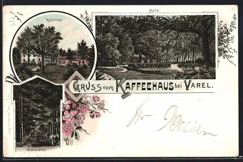 Lithographie Varel / Jade, Restaurant-Café Haus, Halle, Grosse Allee