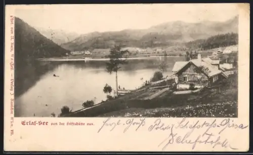 AK Mitterbach am Erlaufsee, Erlaf-See, Panorama von der Stiftshütte aus