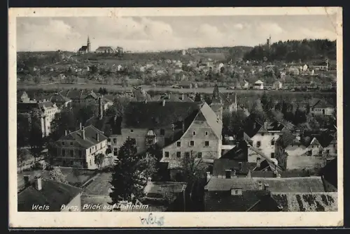 AK Wels, Burg, Blick auf Thalheim