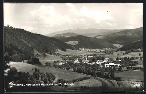 AK Klein St. Paul /Kärnten, Wieting mit Maria Hilf und Zirbitzkogel