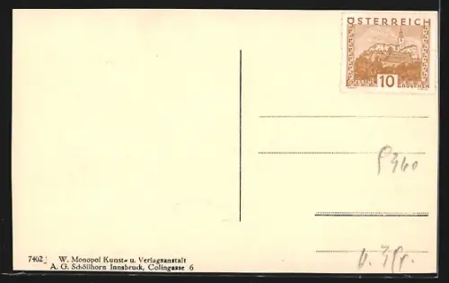 AK Friesach in Kärnten, Teilansicht mit Schloss