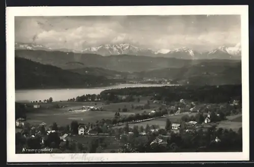 AK Krumpendorf, Panorama mit Bergen