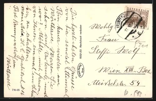 AK Krumpendorf a. Wörthersee, Teilansicht m. d. Petzen