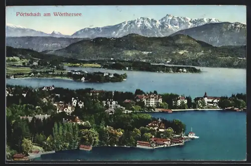AK Pörtschach am Wörthersee, Ortspanorama
